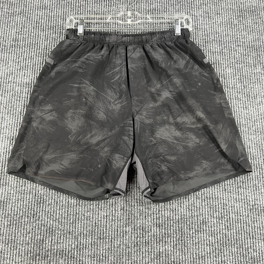 Lululemon Surge Shorts Mens Medium Black Active Workout Drawstrings Gym Run